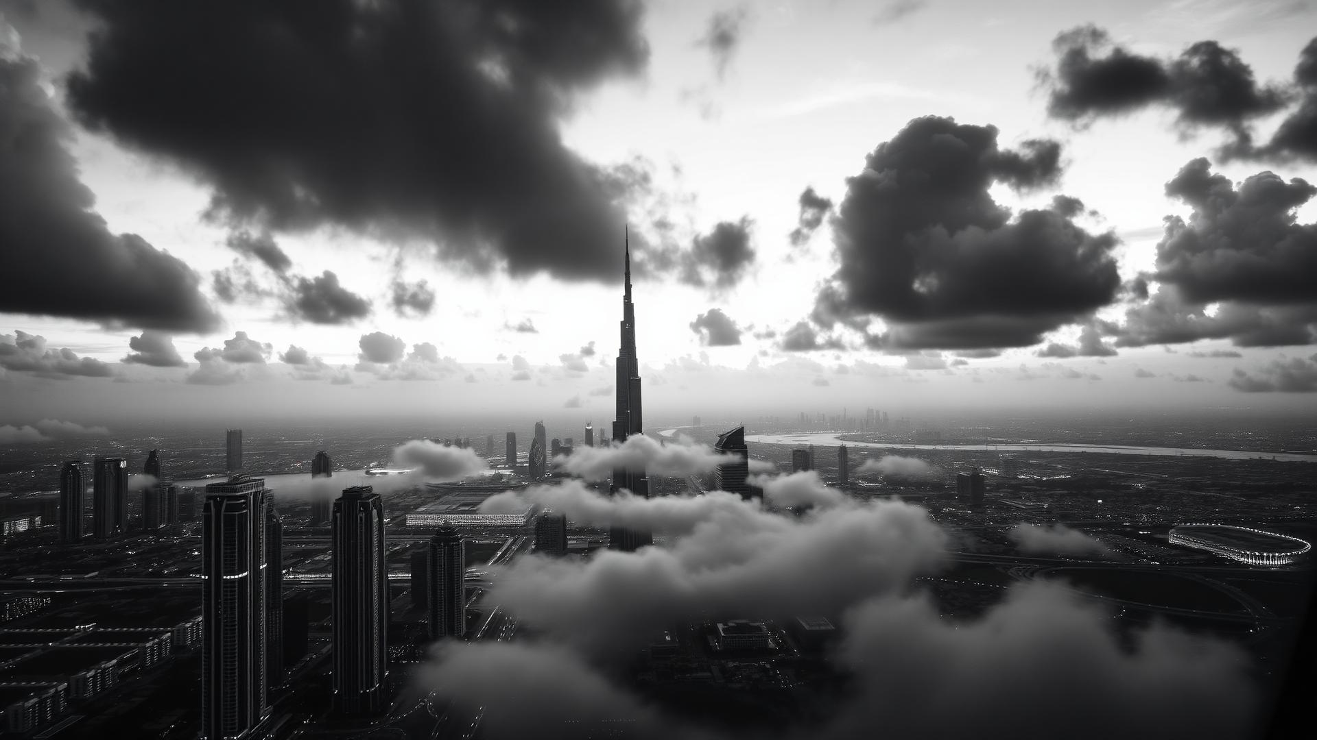 Panorama de Dubaï depuis le bureau SFC